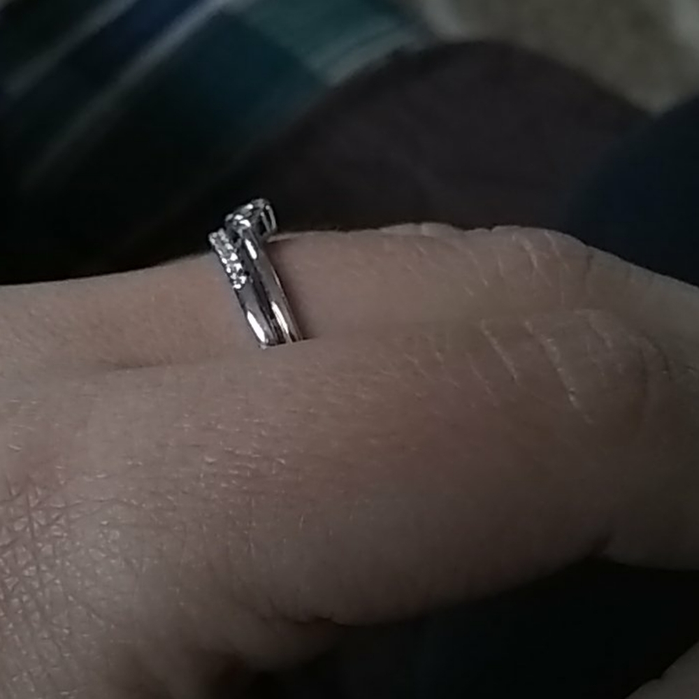 Heart Gems 925 Solid Silver Ring - image 5